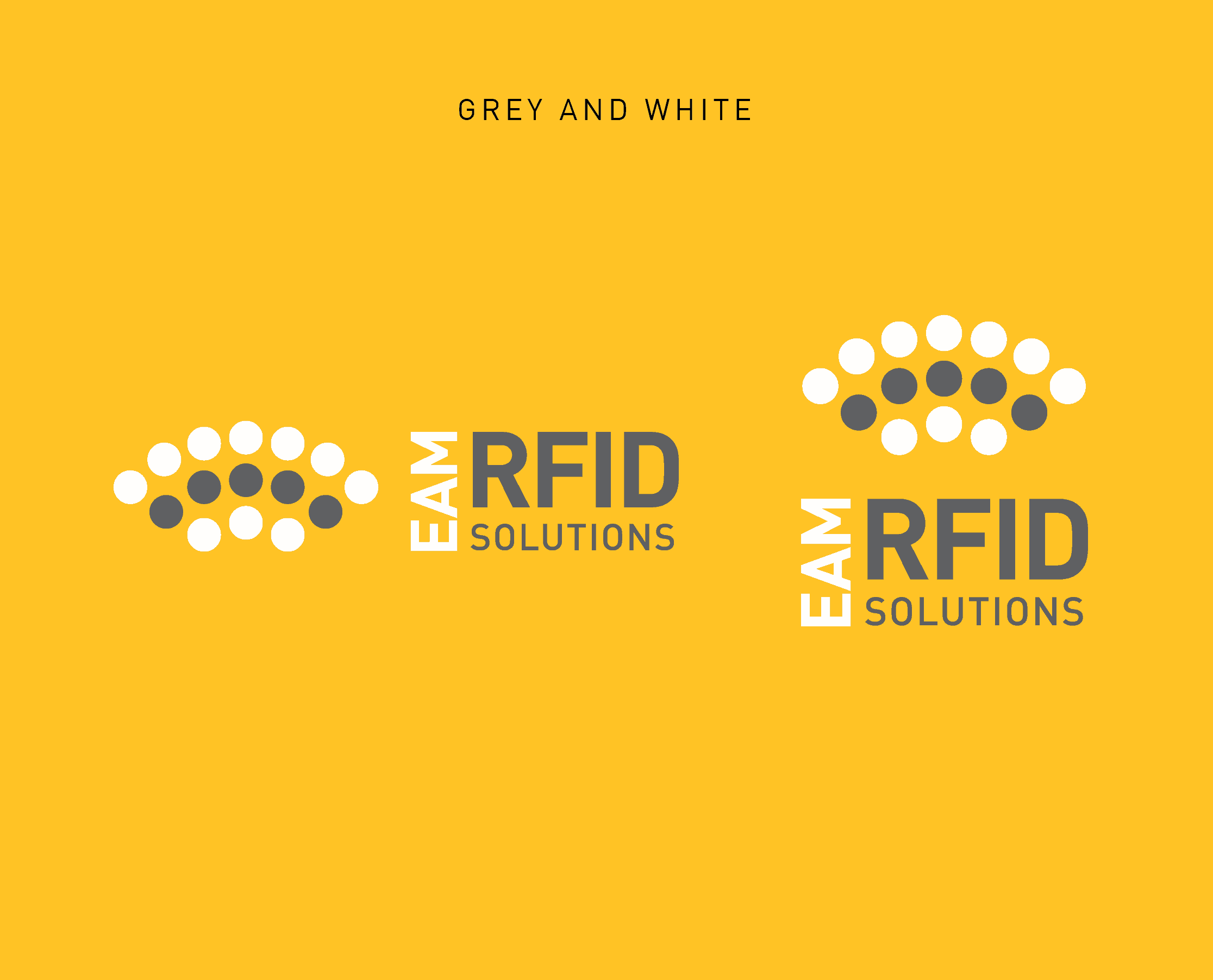 EAM RFID primary logo usage on yellow background