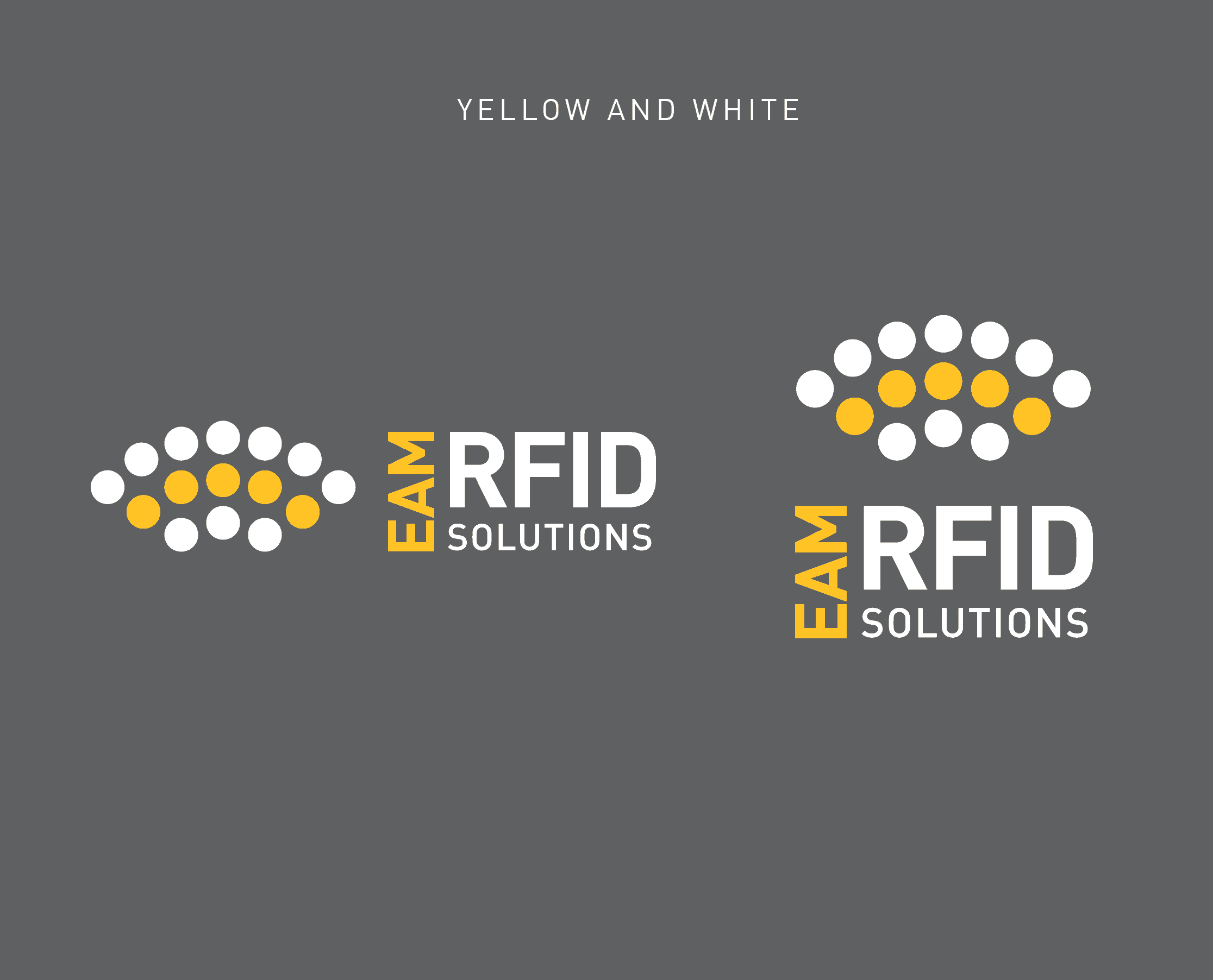 EAM RFID primary logo usage on grey background